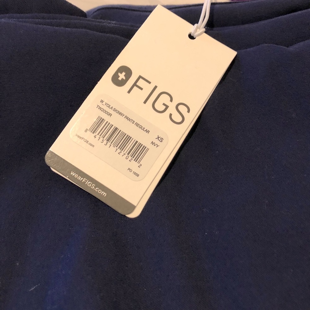 XS Figs Yola Skinny Scrub Pants - Navy